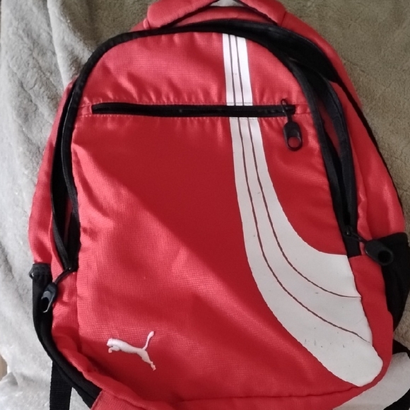 Puma Bold Red and Black Backpack - Picture 1 of 6